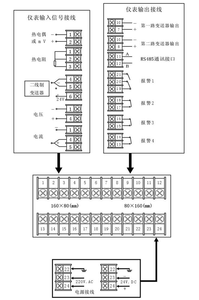 智能光柱顯示調(diào)節(jié)儀接線指南